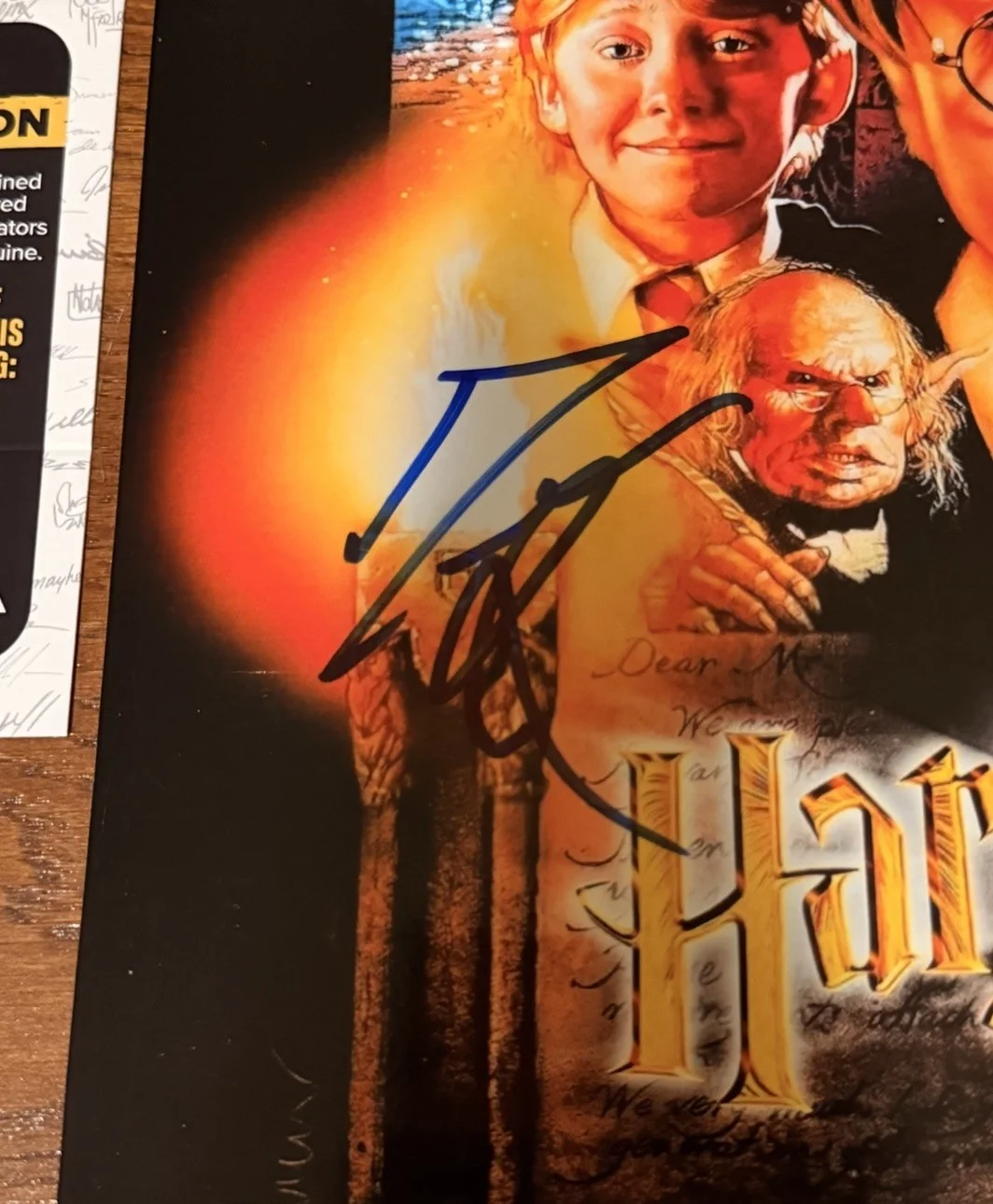 Daniel Radcliffe — Daniel Radcliffe Signed Auto Harry Potter And The Sorcerer's Stone 12x18 JSA, изображение 2
