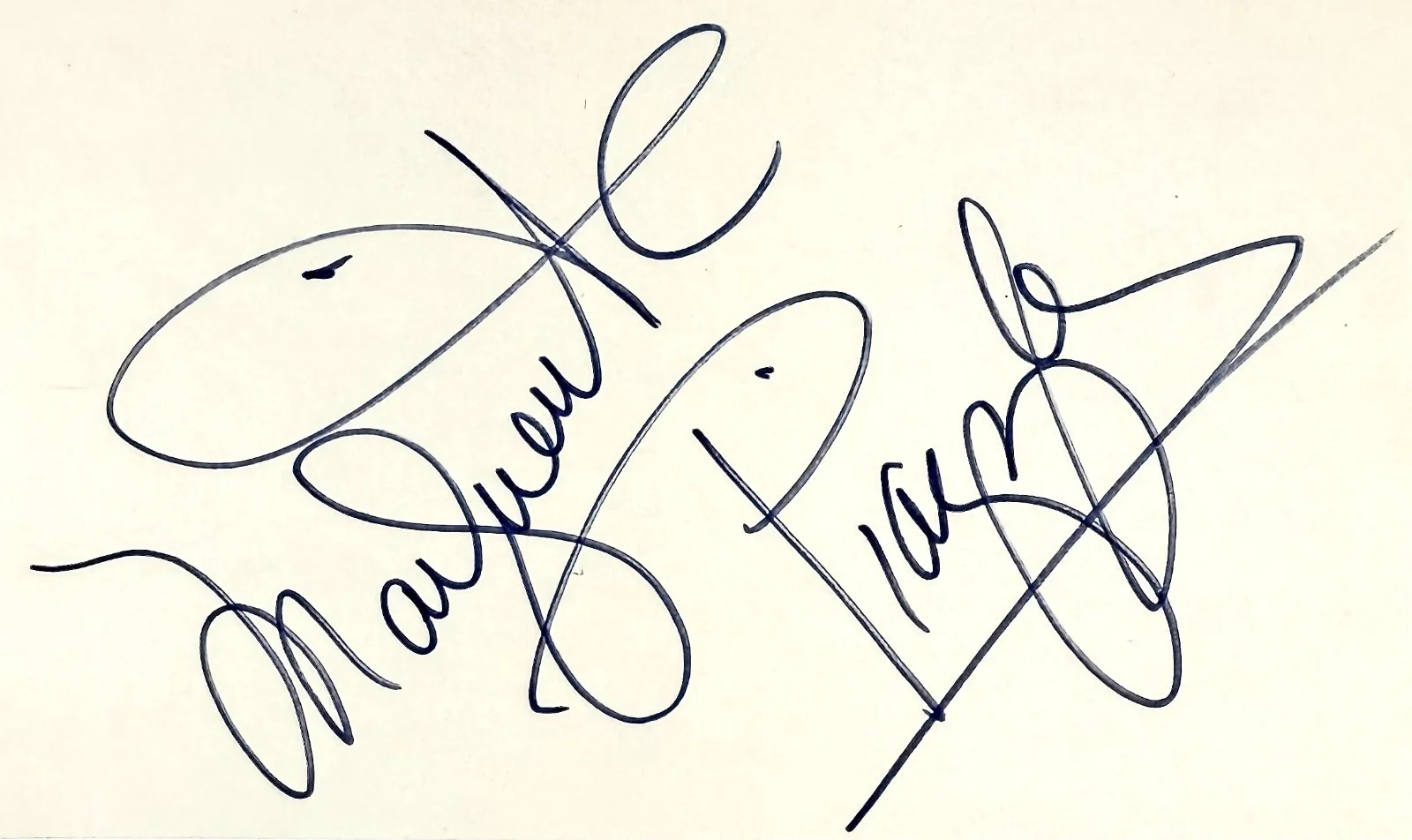 MARGUERITE PIAZZA Signed Autographed 4"x 6" INDEX CARD American Soprano OPERA, изображение 2