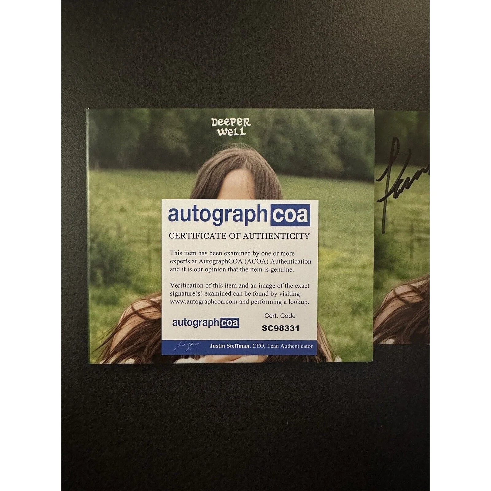 Kacey Musgraves Deeper Well SIGNED CD COA ACOA #SC98331, image 3