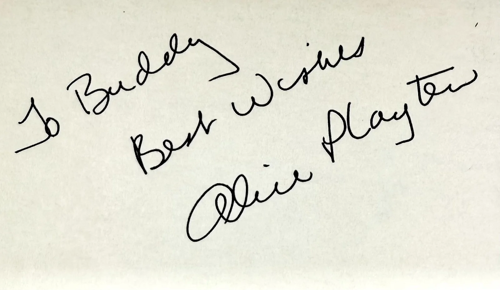 Alice Playten — ALICE PLAYTEN Signed Autographed 4"x 6" INDEX CARD The Lost Saucer Disney's Doug, изображение 2