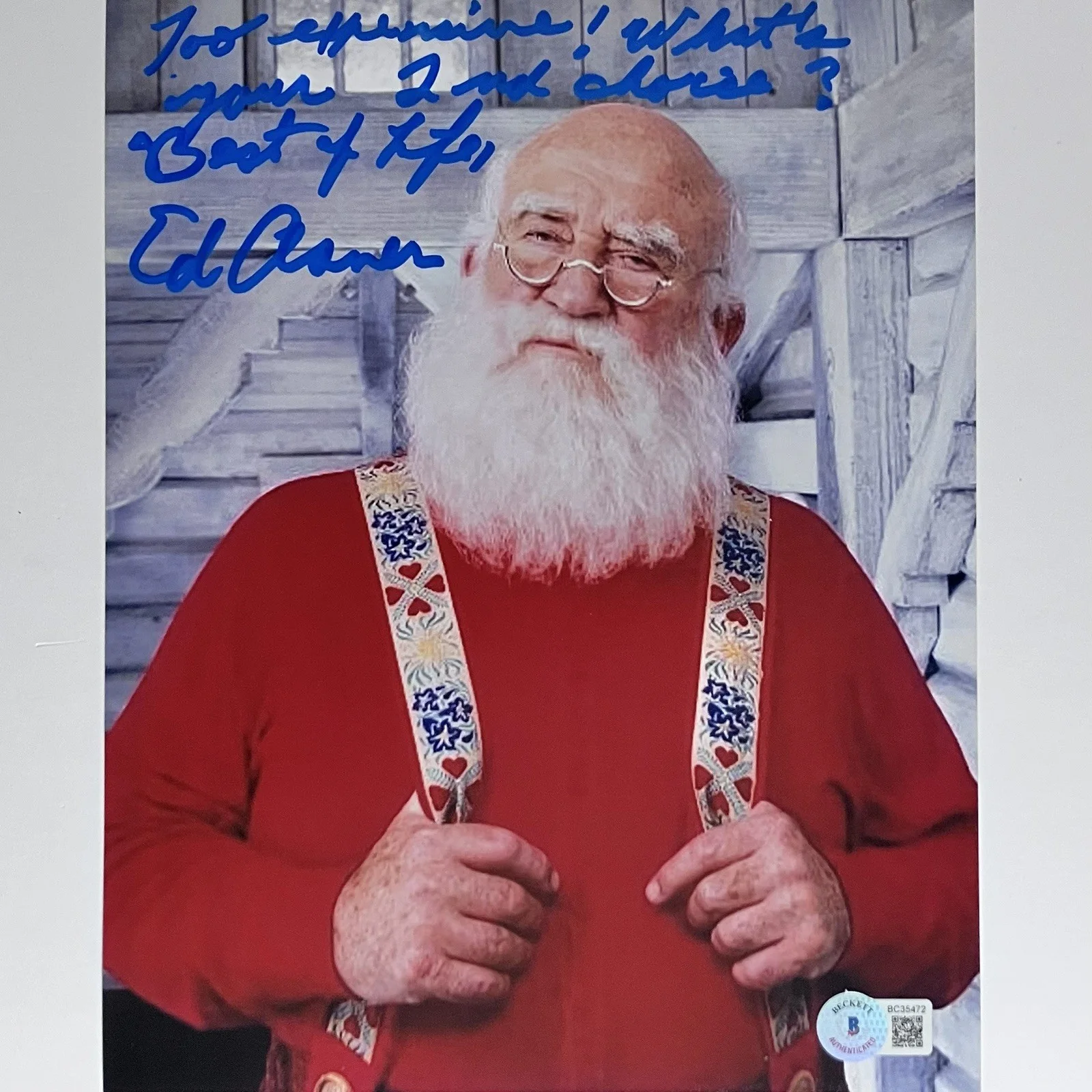 Ed Asner — ED ASNER Signed 8x10 / SANTA CLAUS From “Elf” & LOU GRANT / Beckett Authenticted, изображение 2