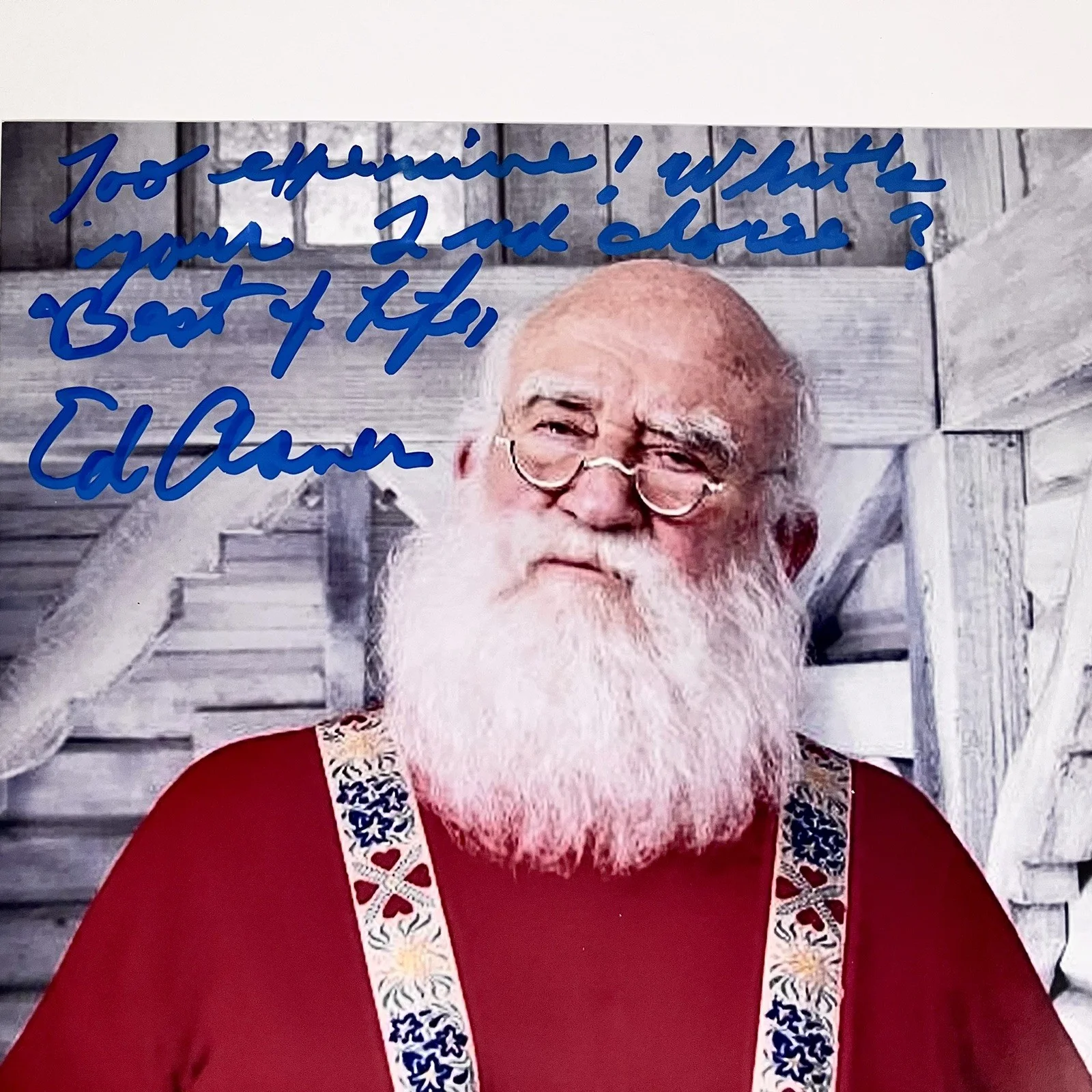 Ed Asner — ED ASNER Signed 8x10 / SANTA CLAUS From “Elf” & LOU GRANT / Beckett Authenticted, изображение 3