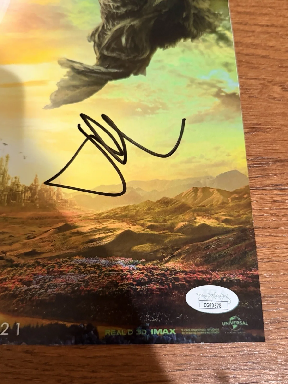 JON CHU — JON CHU + BOWEN YANG SIGNED AUTOGRAPH WICKED FOR GOOD 12X18 PHOTO POSTER JSA COA, image 3