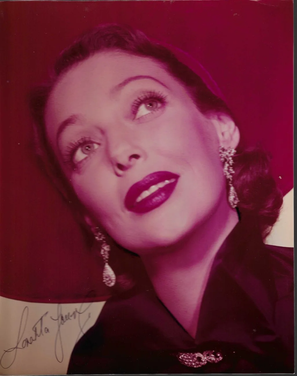 Loretta Young — LORETTA YOUNG Signed Autographed 8x10 Vintage Photo Hollywood Golden Age Star