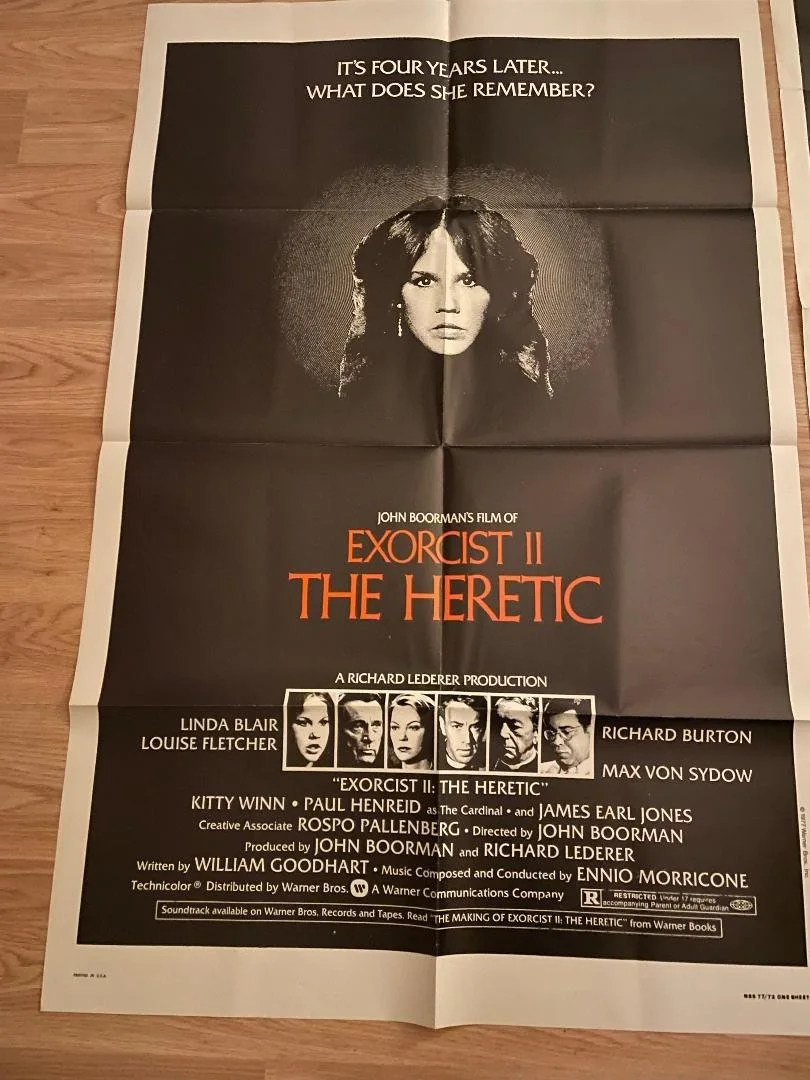 Linda Blair — 1973 The Exorcist Original Folded Movie Poster Signed By Linda Blair/Plus Bonus!, image 4