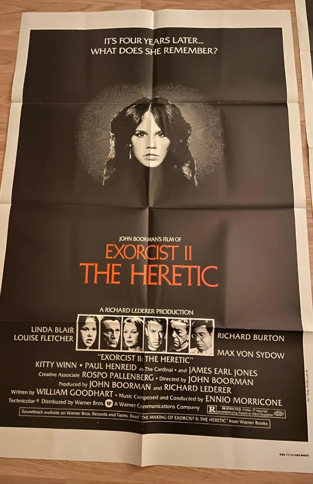 Linda Blair — 1973 The Exorcist Original Folded Movie Poster Signed By Linda Blair/Plus Bonus!, image 5