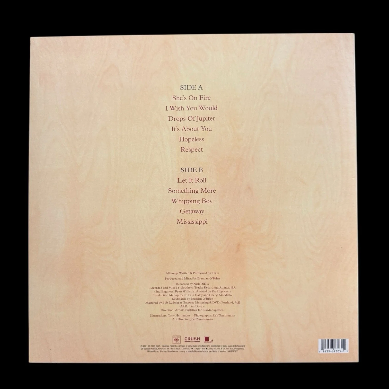 Pat Monahan Signed Drops Of Jupiter Vinyl Album BAS Beckett COA Train Autograph, изображение 2
