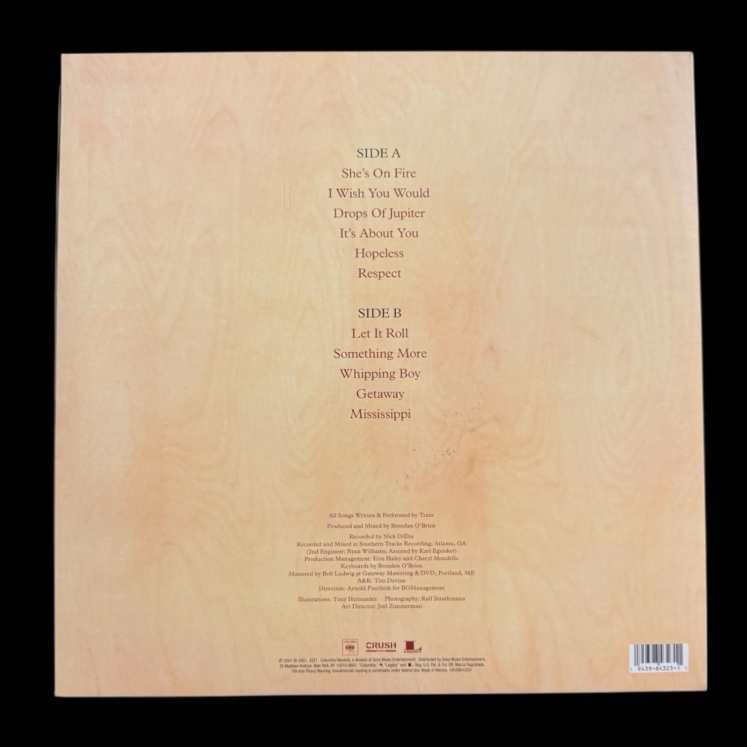 Pat Monahan Signed Drops Of Jupiter Vinyl Album BAS Beckett COA Train Autograph, изображение 2