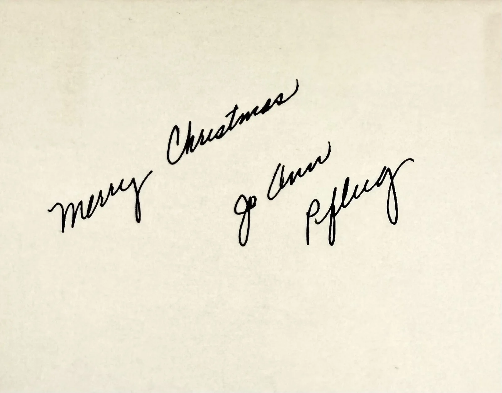 Jo Ann Pflug — JO ANN PFLUG Signed Autographed 4" x 6" INDEX CARD RITUALS The Fall Guy M*A*S*H, изображение 2