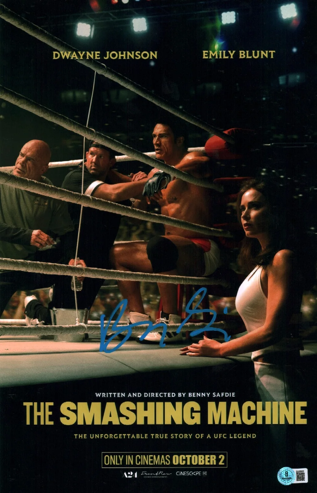 Benny Safdie — Benny Safdie Signed Autographed The Smashing Machine 11x17 Photo BAS COA