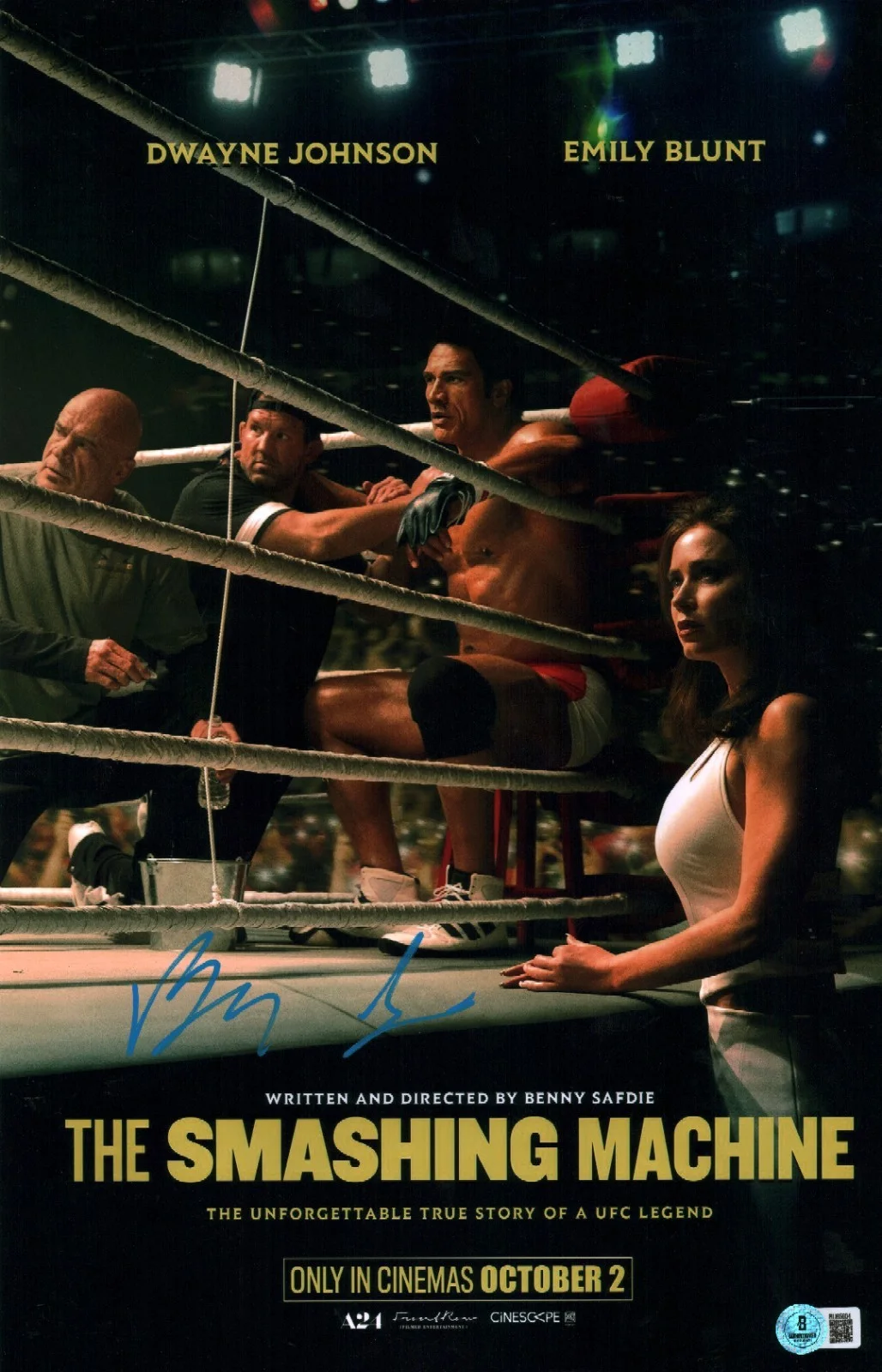 Benny Safdie — Benny Safdie Signed Autographed The Smashing Machine 11x17 Photo BAS COA