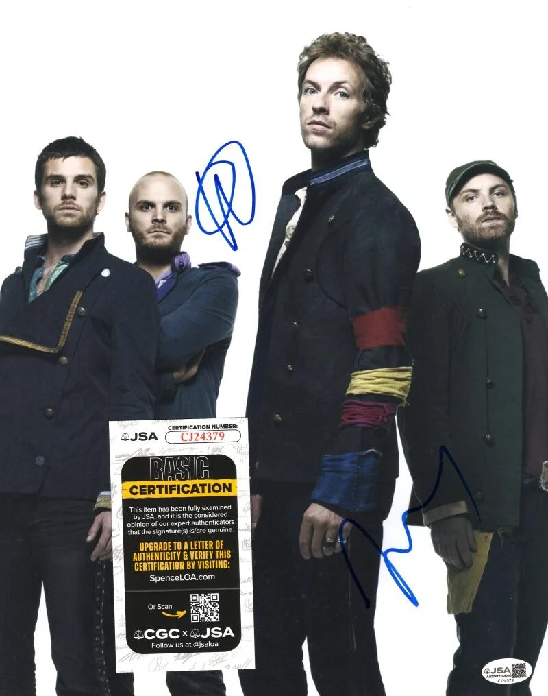 Jonny Buckland, Will Champion — Jonny Buckland & Will Champion Signed Autograph 11x14 Photo - Coldplay JSA COA, image 2