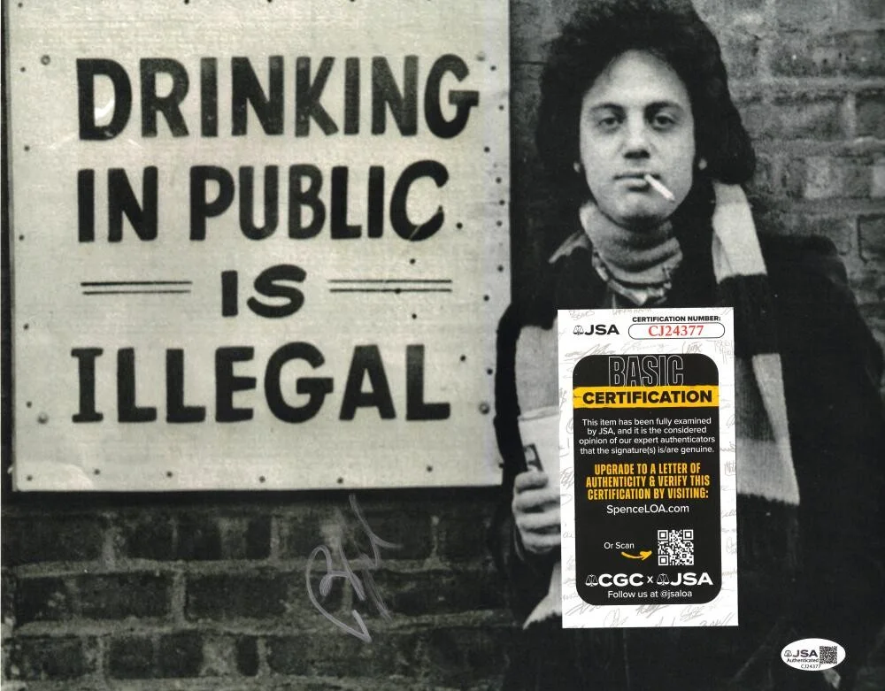 Billy Joel — Billy Joel Signed Autograph 11x14 Photo - Drinking in Public is Illegal JSA COA, изображение 2