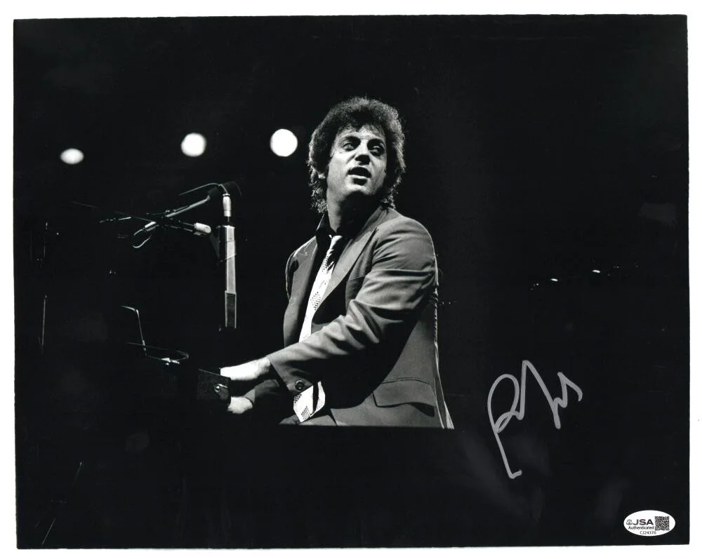 Billy Joel — Billy Joel Signed Autograph 11x14 Photo - Iconic Image of The Piano Man JSA COA
