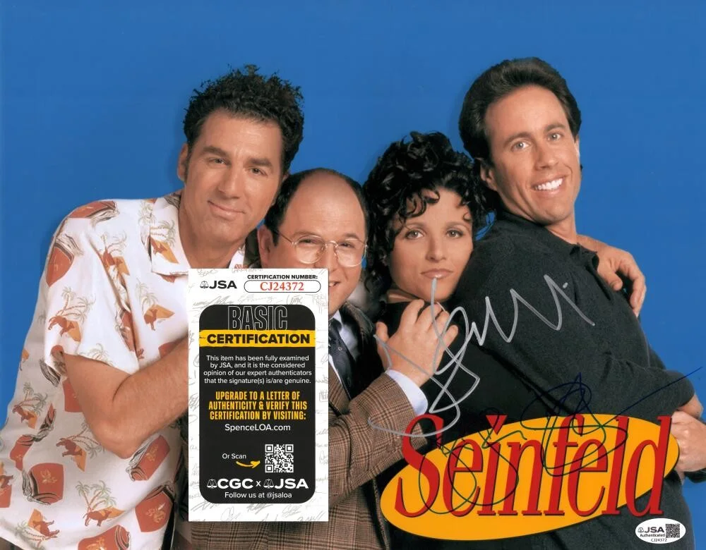 Julia Louis-Dreyfus, Jerry Seinfeld — Jerry Seinfeld & Julia Louis-Dreyfus Signed Autograph 11x14 Photo w/ JSA COA, image 2