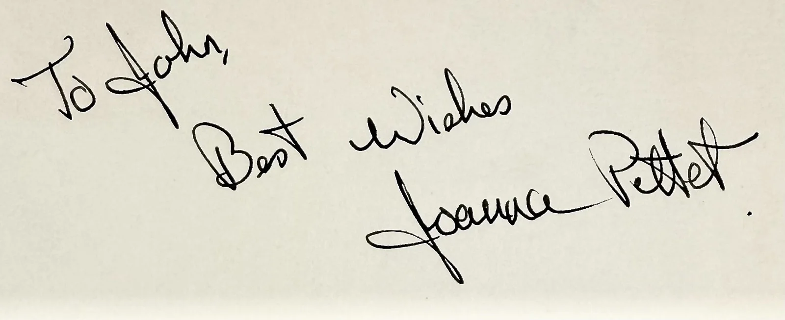 Joanna Pettet — JOANNA PETTET Signed Autographed 4x6 INDEX CARD THRILLER Casino Royale THE EVIL, изображение 2