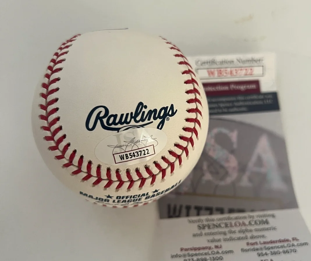 Christopher McDonald — Christophe McDonald signed OML Baseball with Shooter JSA, image 2