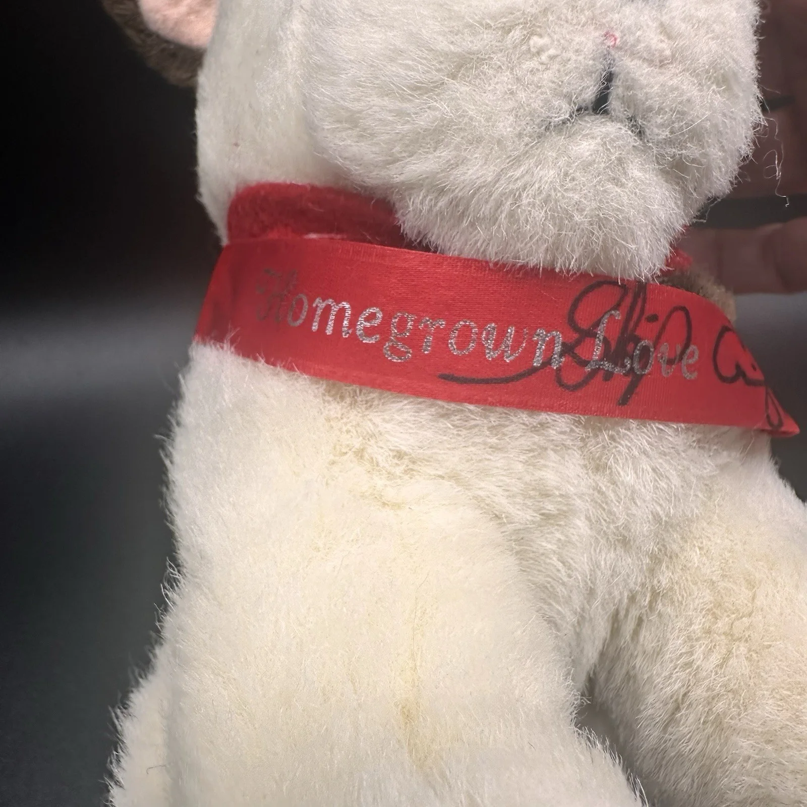 1975 Skip Ewing Autographed Ribbon and Button Pin with Plush Dog Homegrown Love, изображение 5
