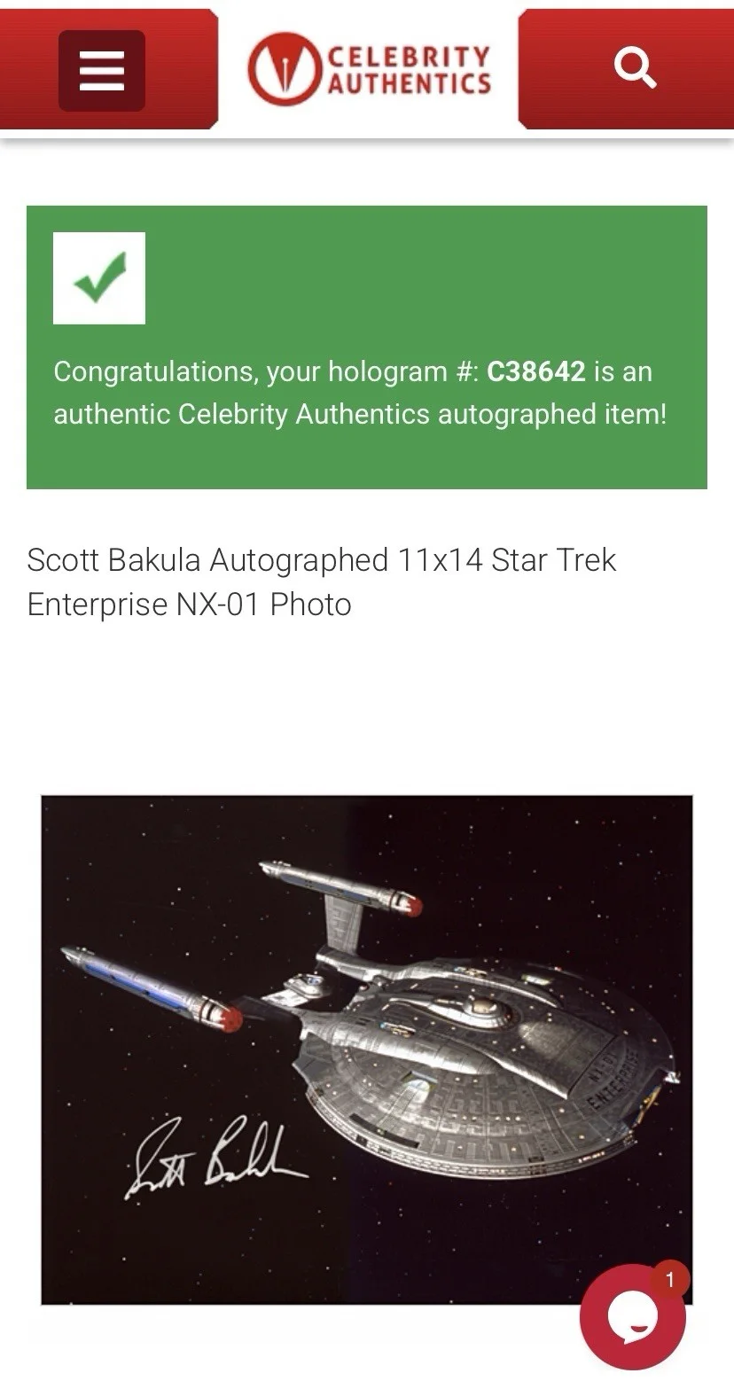 Scott Bakula — Scott Bakula Star Trek Enterprise Signed 11x14 Celebrity Authentics Photo C38642, изображение 3