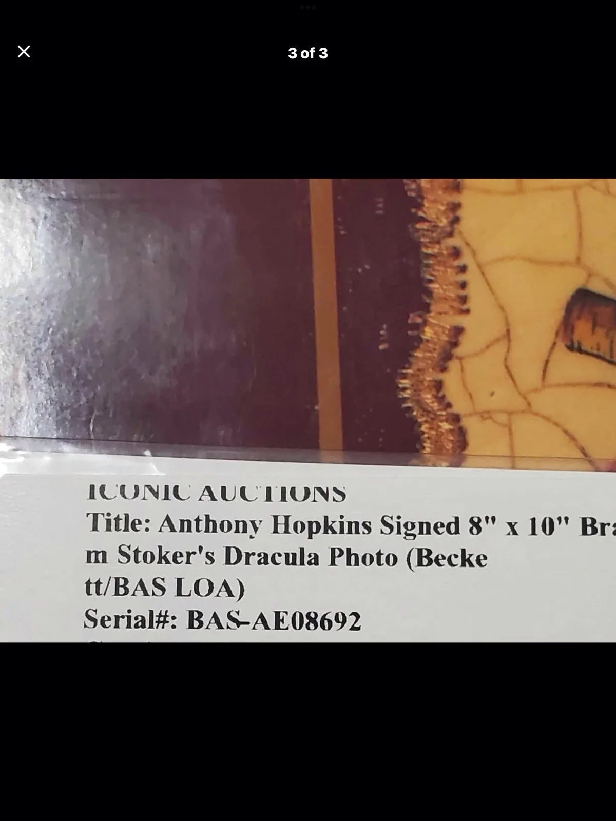 Anthony Hopkins Signed Braum Stroker Photo, image 3