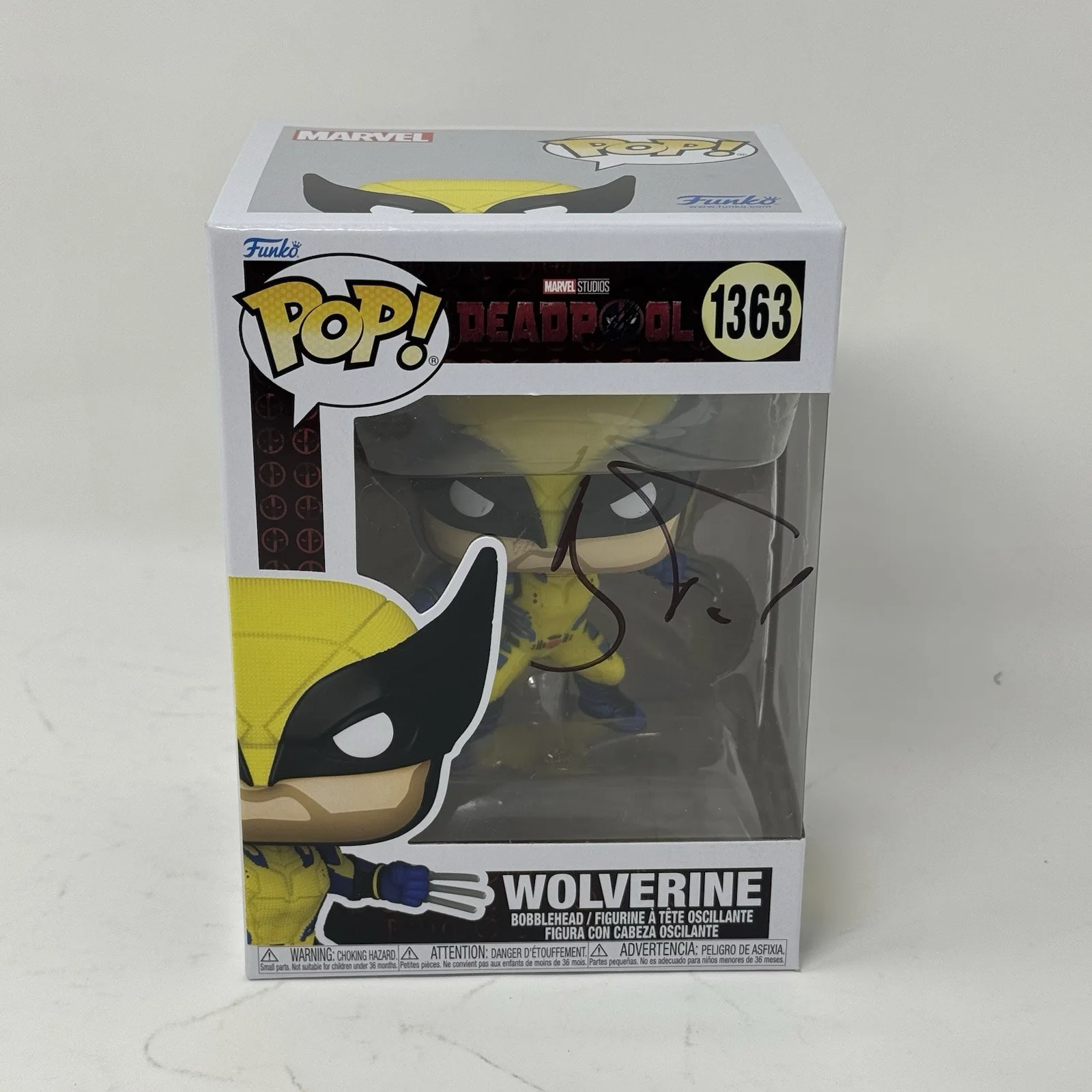 HUGH JACKMAN — Hugh Jackman Signed Wolverine Funko Pop #1363 Deadpool Autograph Marvel ACOA COA, image 2