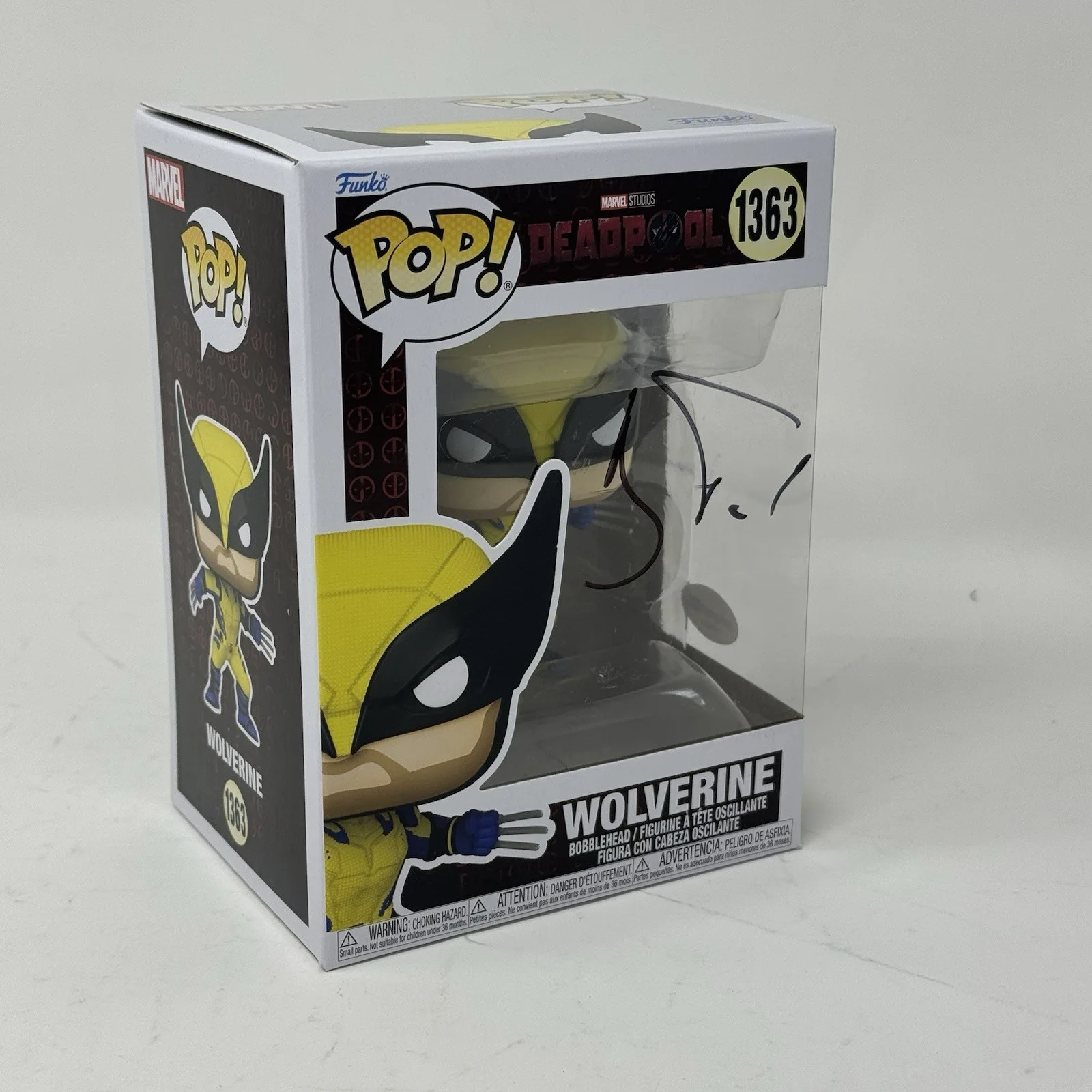 HUGH JACKMAN — Hugh Jackman Signed Wolverine Funko Pop #1363 Deadpool Autograph Marvel ACOA COA, image 4