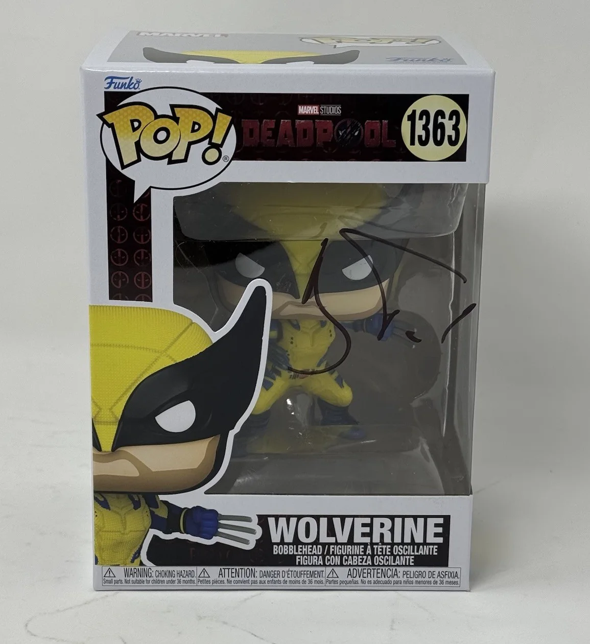 HUGH JACKMAN — Hugh Jackman Signed Wolverine Funko Pop #1363 Deadpool Autograph Marvel ACOA COA, image 5