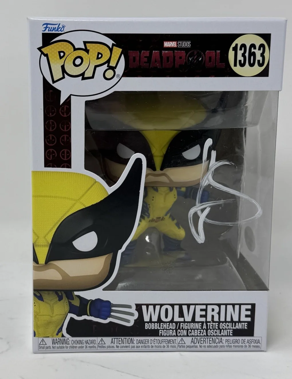 HUGH JACKMAN — Hugh Jackman Signed Wolverine Funko Pop #1363 Deadpool Autograph Marvel ACOA COA, image 2