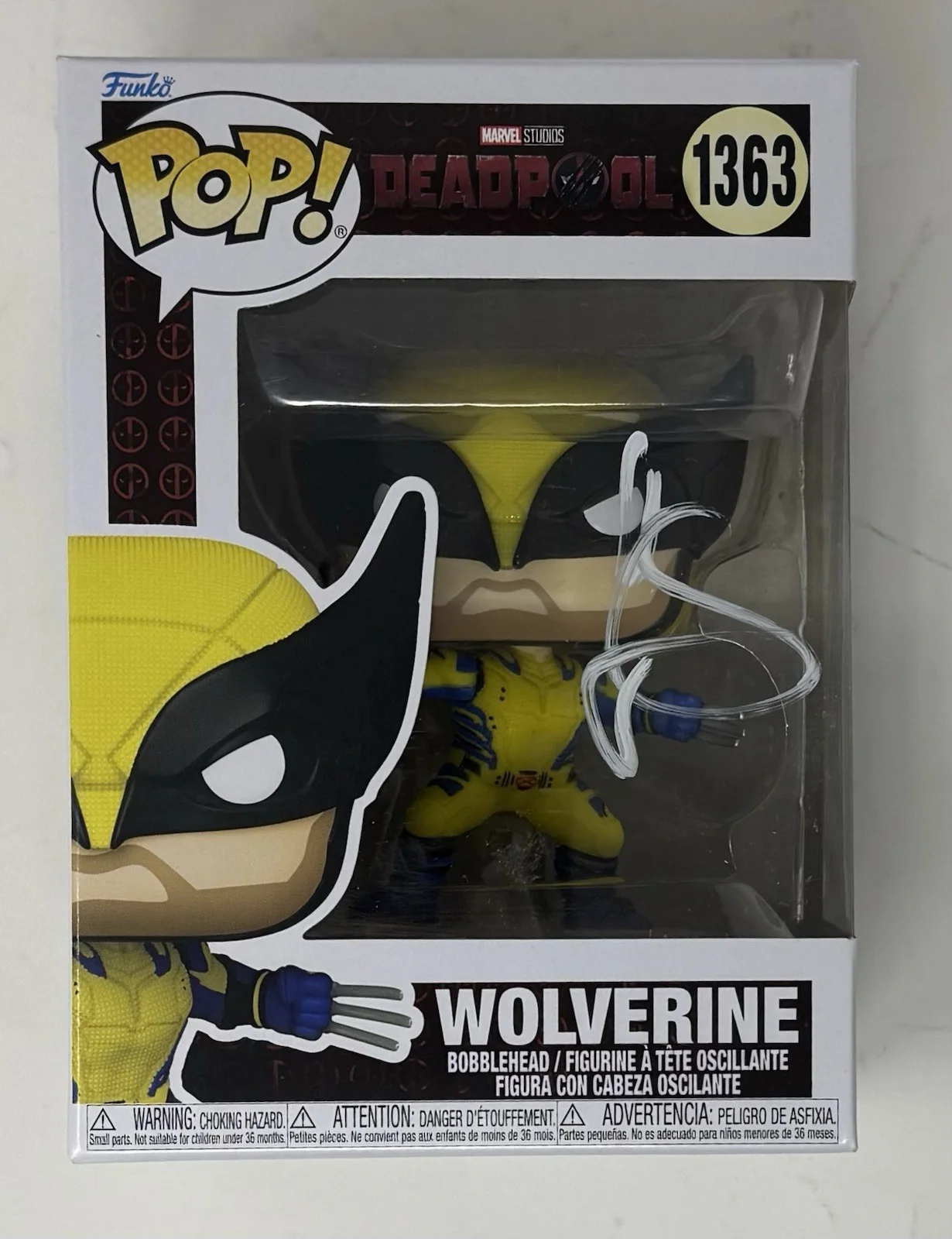 HUGH JACKMAN — Hugh Jackman Signed Wolverine Funko Pop #1363 Deadpool Autograph Marvel ACOA COA, image 3