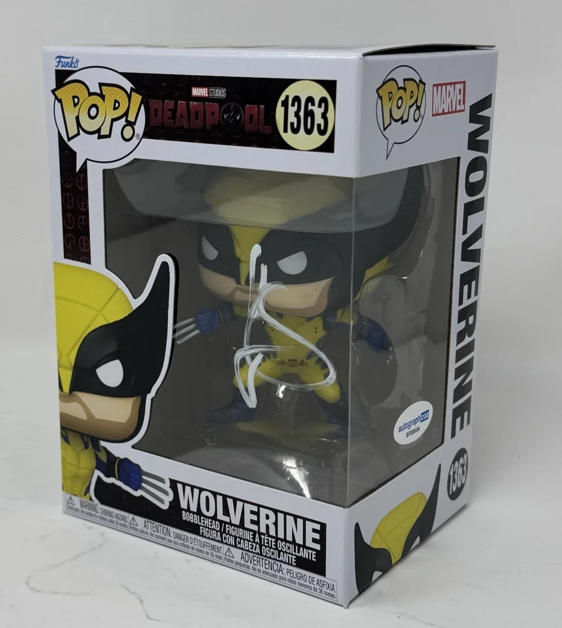 HUGH JACKMAN — Hugh Jackman Signed Wolverine Funko Pop #1363 Deadpool Autograph Marvel ACOA COA, image 4