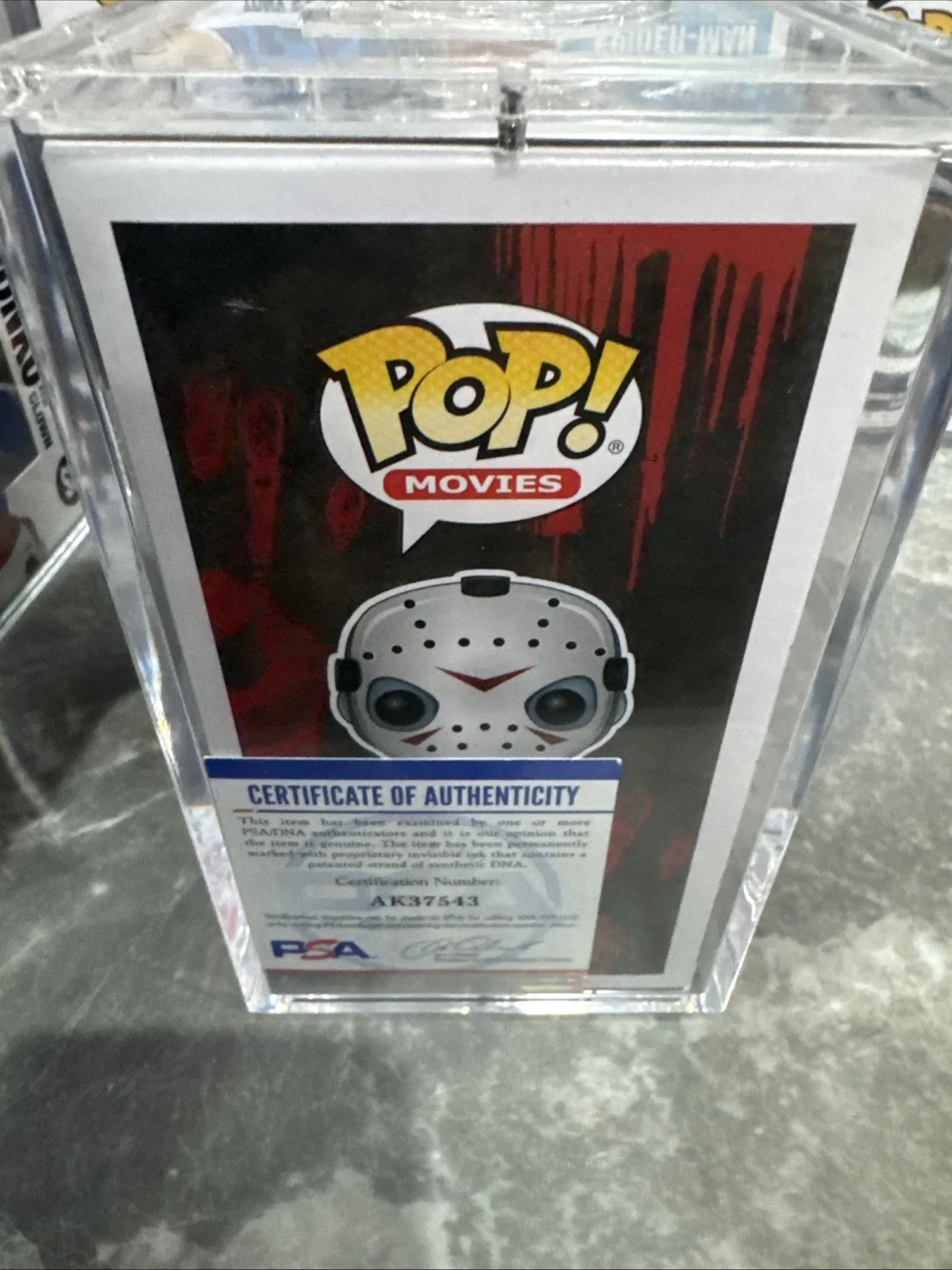 ARI LEHMAN SIGNED INSC FRIDAY THE 13TH JASON VOORHEES FUNKO POP 01 JSA COA, image 2