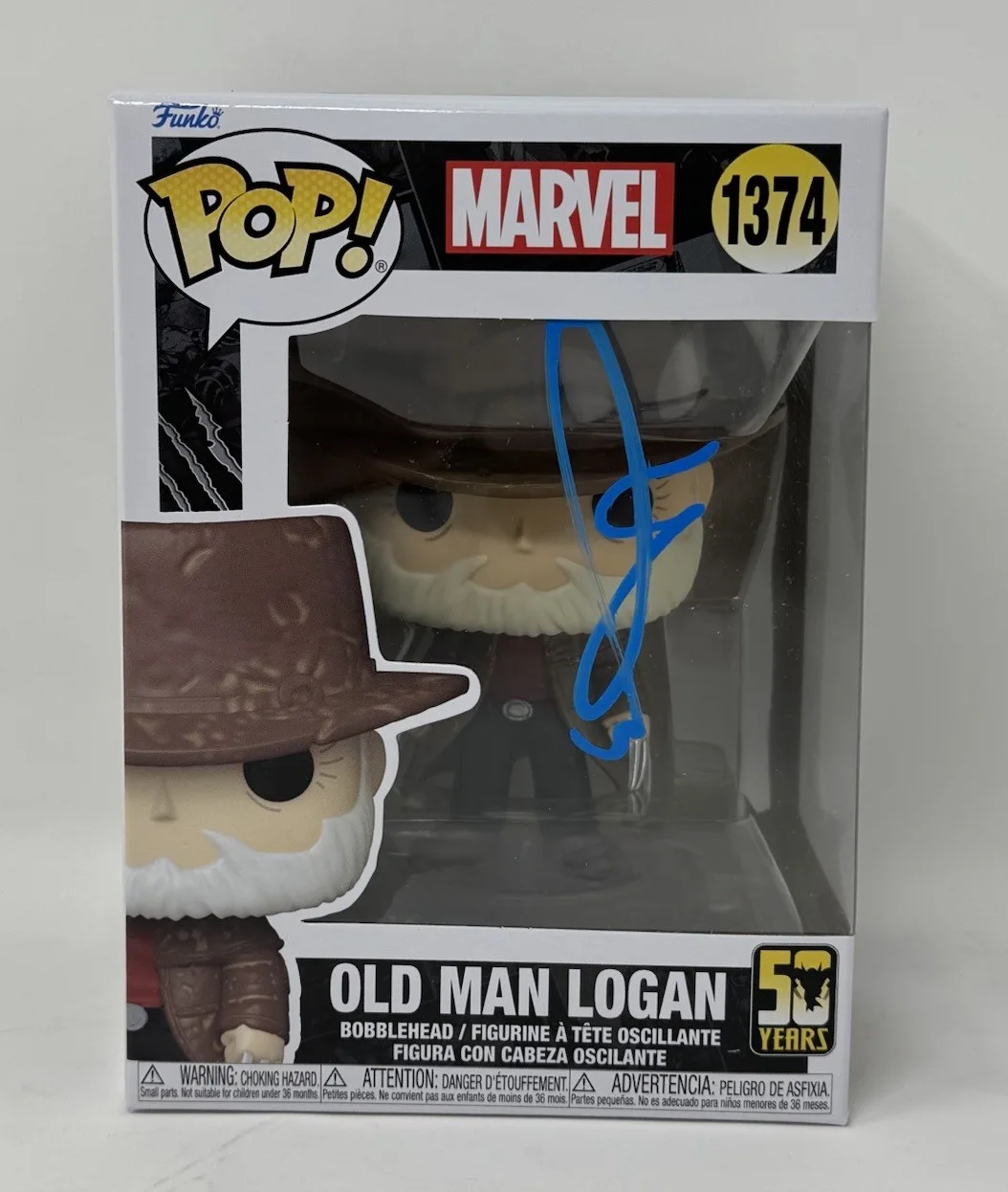 HUGH JACKMAN — Hugh Jackman Signed Old Man Logan Funko Pop 1374 Wolverine Marvel Autograph ACOA, image 2