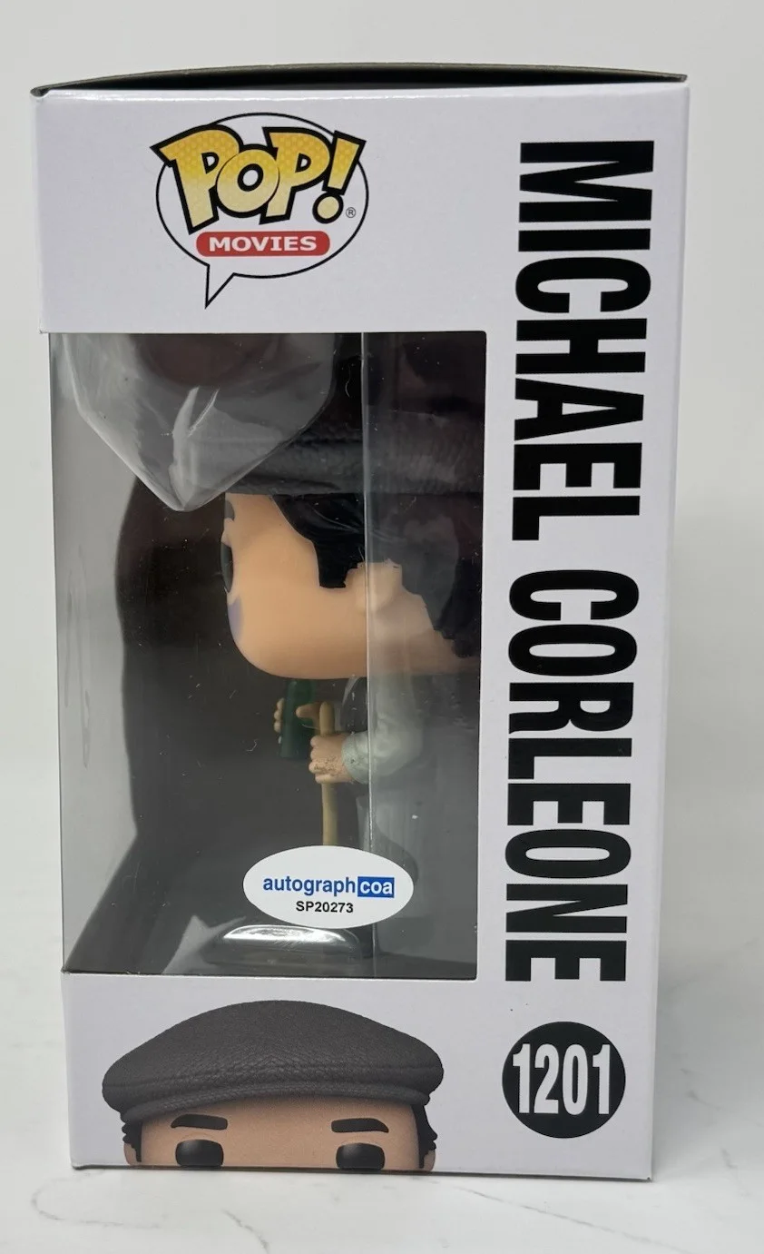 AL PACINO — Al Pacino Signed Autograph The Godfather Michael Corleone Funko Pop 1201 ACOA, image 3
