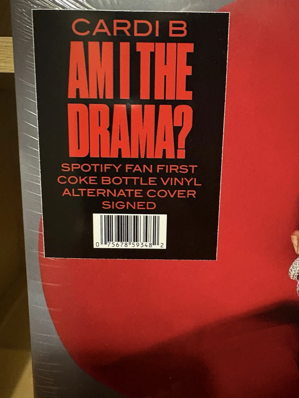 SALE Cardi B Am I The Drama?SIGNED&SEALED Vinyl Spotify Fans Edition, изображение 2