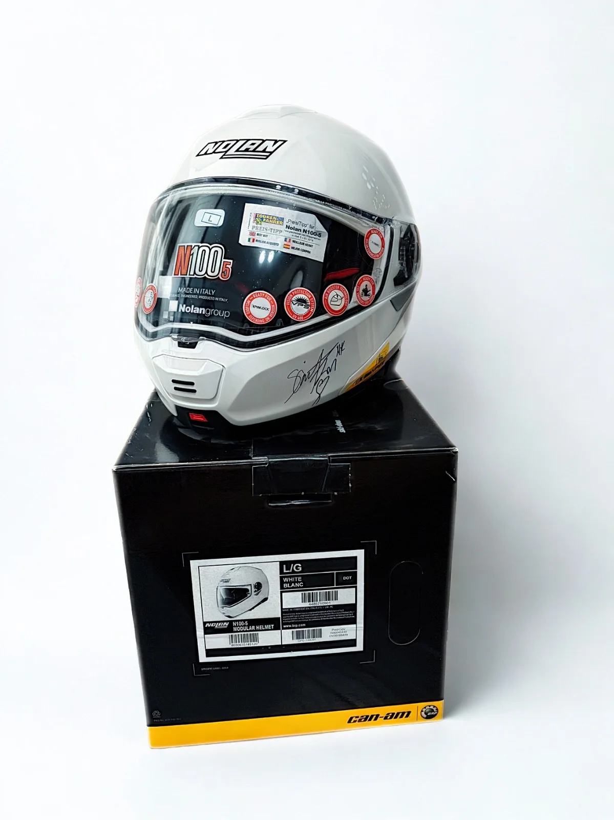 Saint John Signed Motorcycle Helmet, image 2