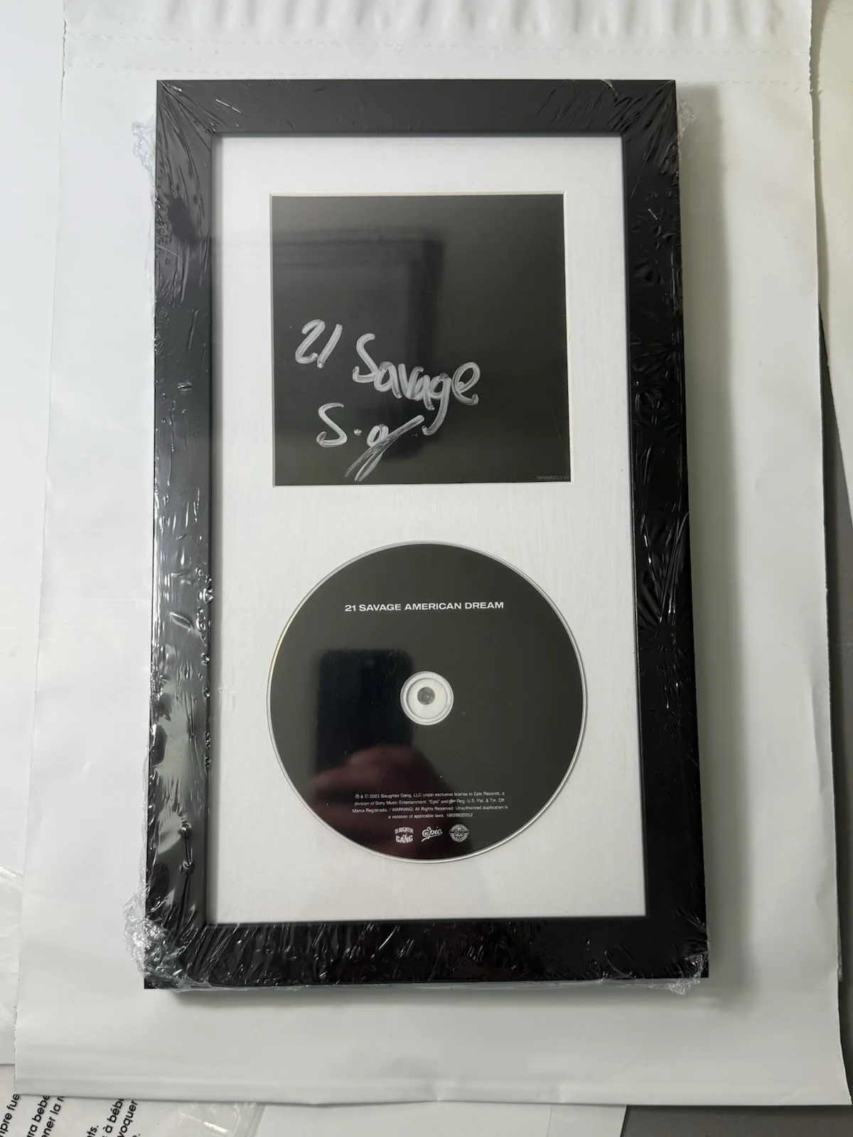 21 Savage American Dream CD + Insert Signed & Framed, image 5