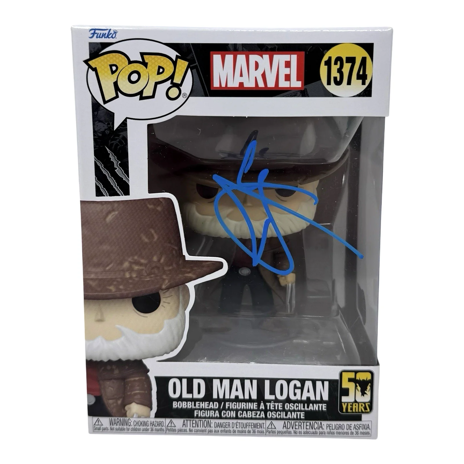 HUGH JACKMAN — Hugh Jackman Signed Marvel Old Man Logan Funko Pop Wolverine Autograph BAS COA