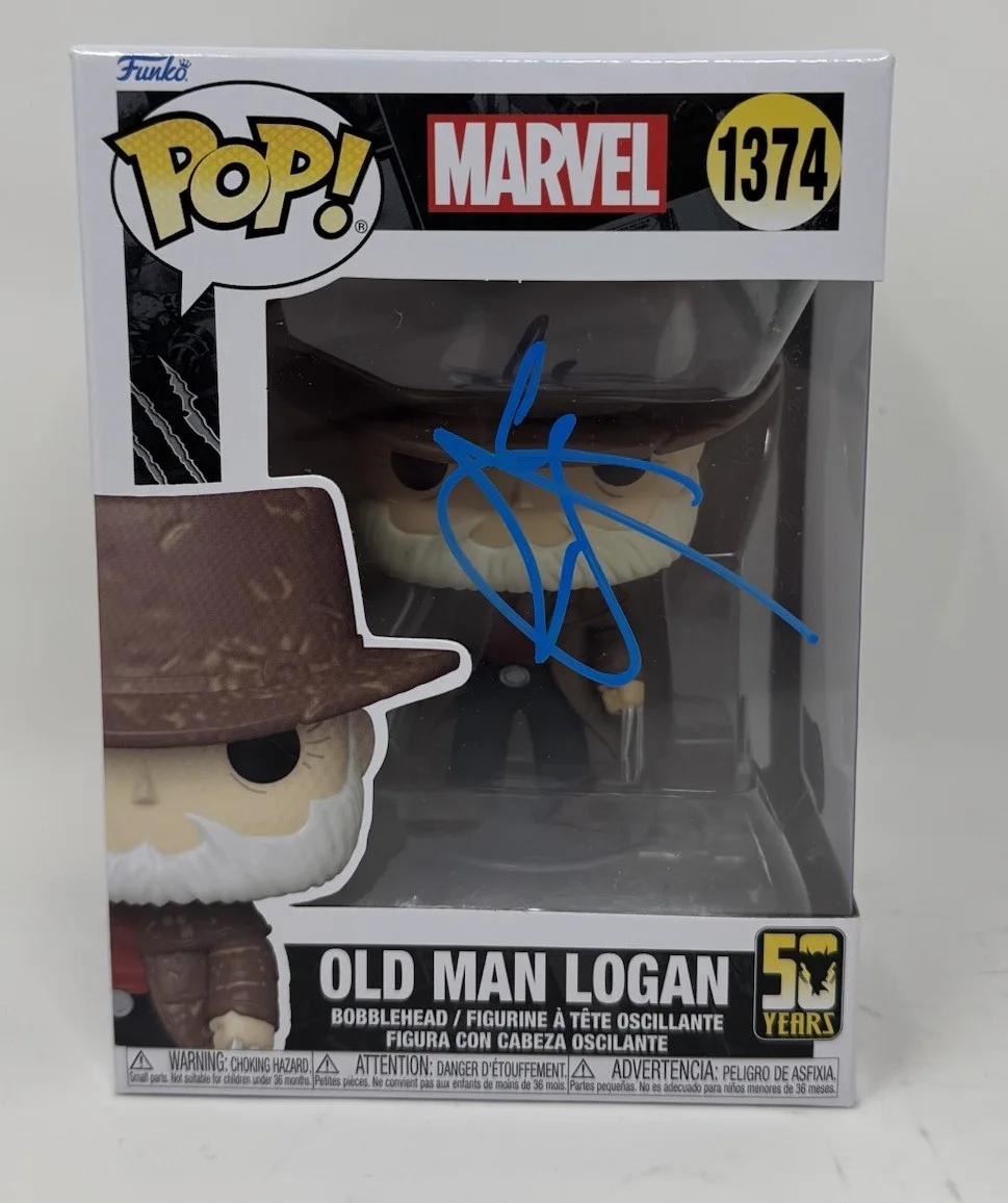 HUGH JACKMAN — Hugh Jackman Signed Marvel Old Man Logan Funko Pop Wolverine Autograph BAS COA, image 2