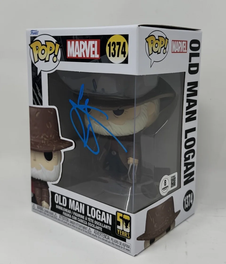 HUGH JACKMAN — Hugh Jackman Signed Marvel Old Man Logan Funko Pop Wolverine Autograph BAS COA, image 3