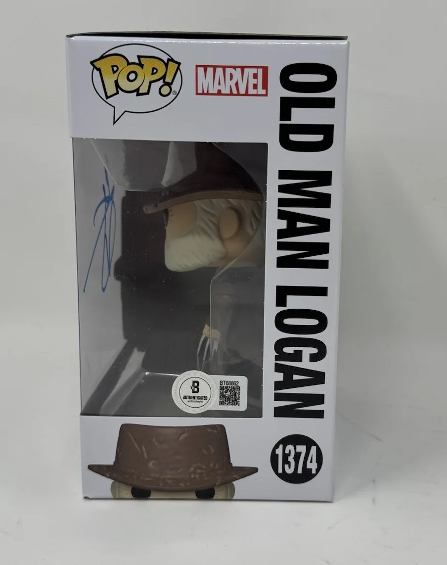 HUGH JACKMAN — Hugh Jackman Signed Marvel Old Man Logan Funko Pop Wolverine Autograph BAS COA, image 4
