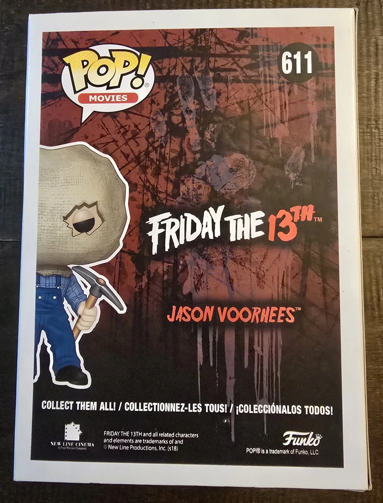 Jerry Wallace — Jerry Wallace signed Jason Voorhees Friday the 13th Funko Pop #611 with Jason 2, изображение 4