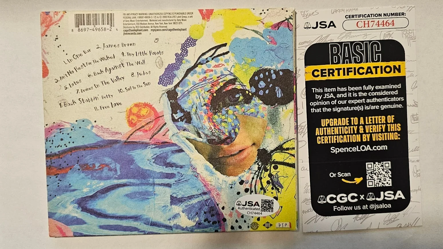 Cage the Elephant Band Signed Autograph Self titled CD Framed JSA COA Certified, image 4