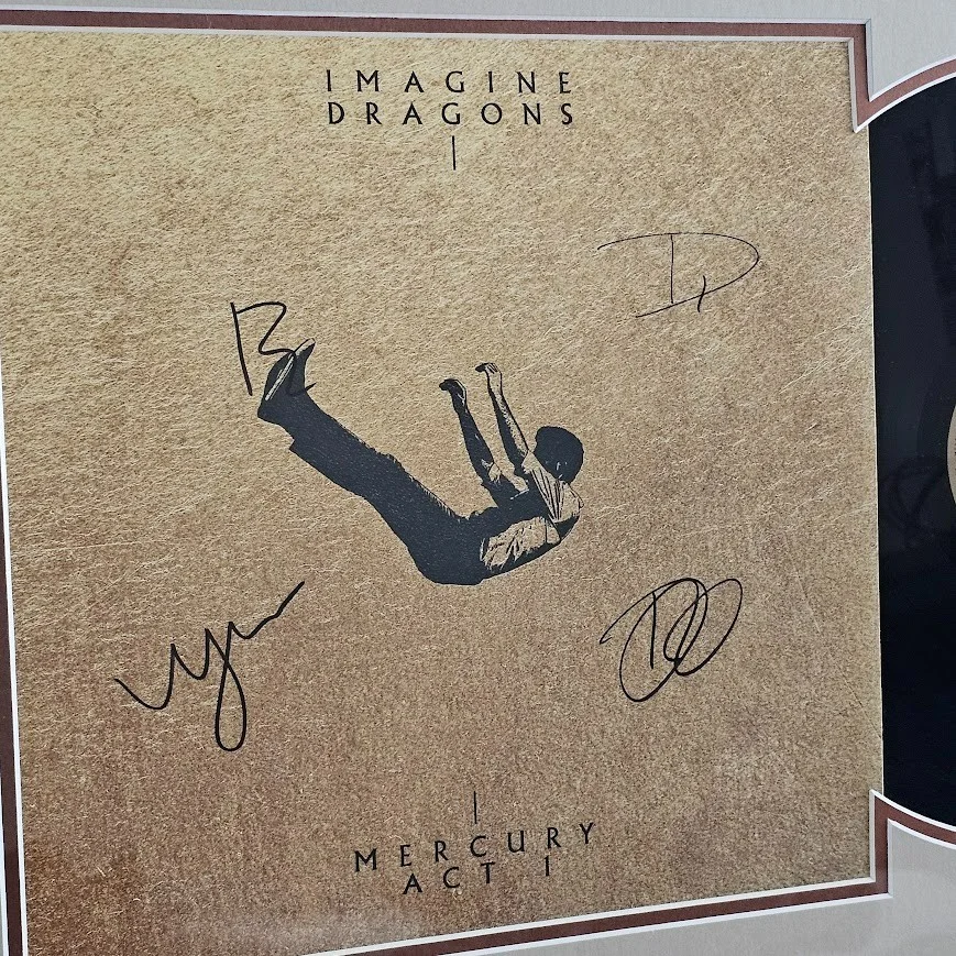 Imagine Dragons Band Signed Autographed Mercury Act 1 LP Record Vinyl JSA COA, image 2