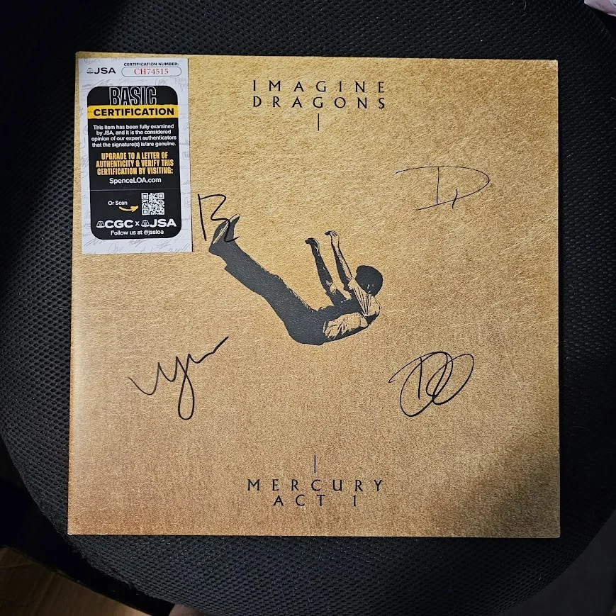 Imagine Dragons Band Signed Autographed Mercury Act 1 LP Record Vinyl JSA COA, image 5