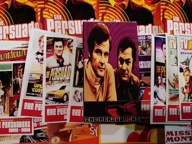 The Persuaders 1972. 6 Lobbymarkers /4 bookmarks/ 48 Mini Art Cards & box., image 2