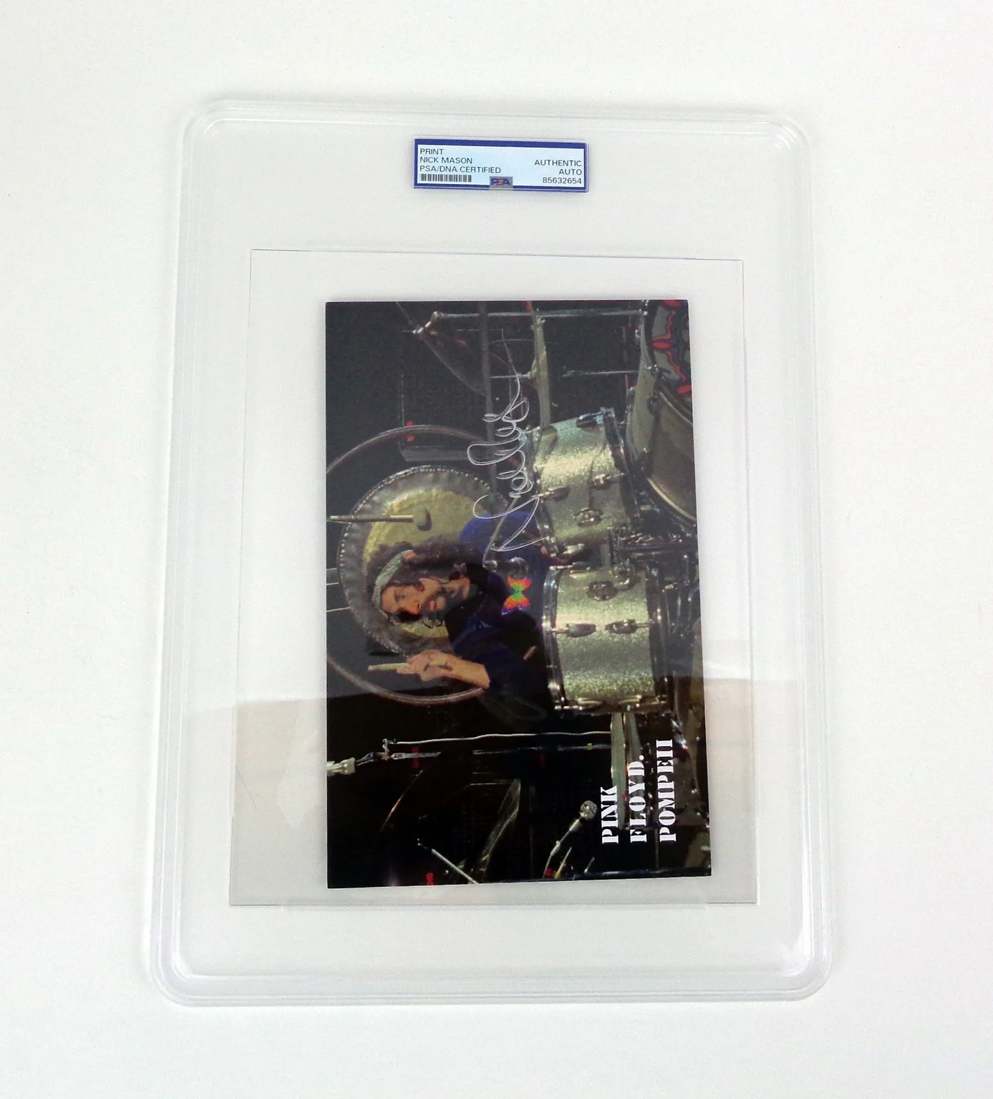 Nick Mason — Nick Mason Pink Floyd Drummer Signed Autograph Slabbed Photo PSA/DNA COA, изображение 2