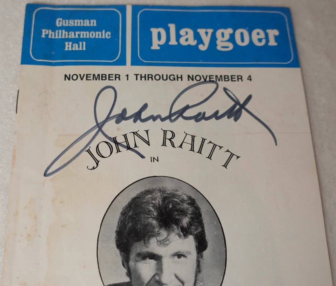 Kiss Me Kate John Raitt SIGNED Miami 1970s Playgoer Vintage Theater Program, изображение 2