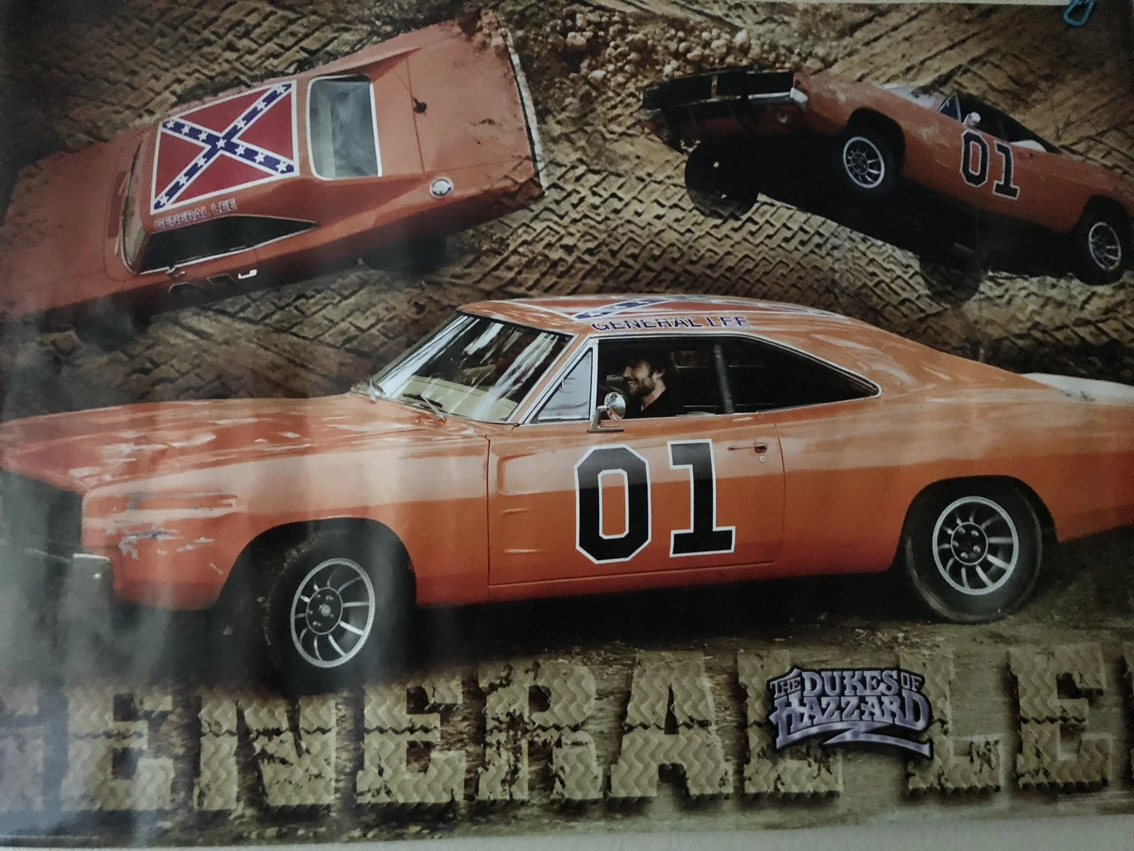 Vintage 2001 The Dukes of Hazzard General Lee Poster 34x23”, изображение 2