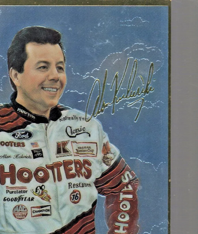 Alan Kulwicki NASCAR 1996 Art Photo #7 Autographed Signed 10x7" Fine shape, image 3