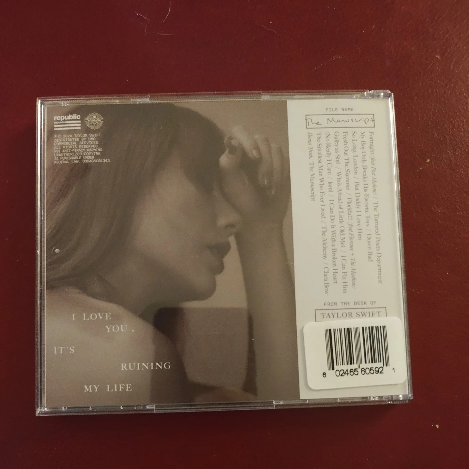 Taylor Swift - The Tortured Poets Department CD + Hand Signed Photo, image 3